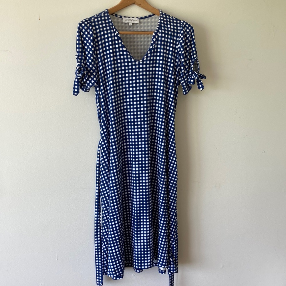 Limited edition merrick white brand gingham dress